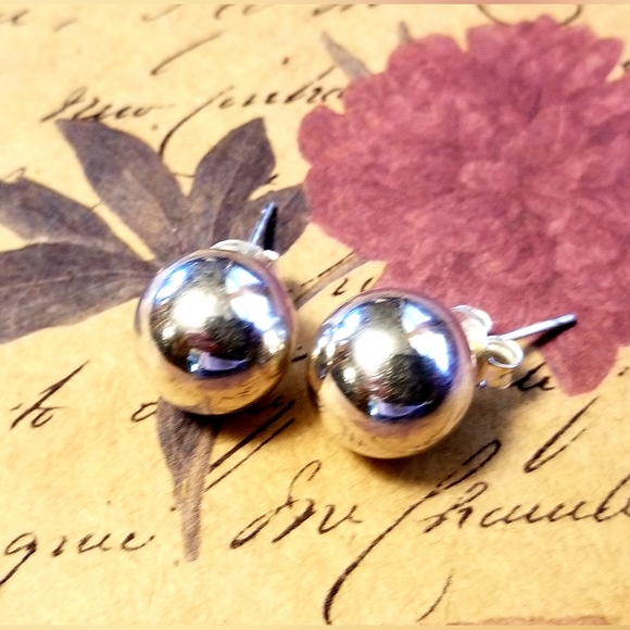 Rare Silpada Sterling Silver Sphere Earrings - Picture 12 of 12